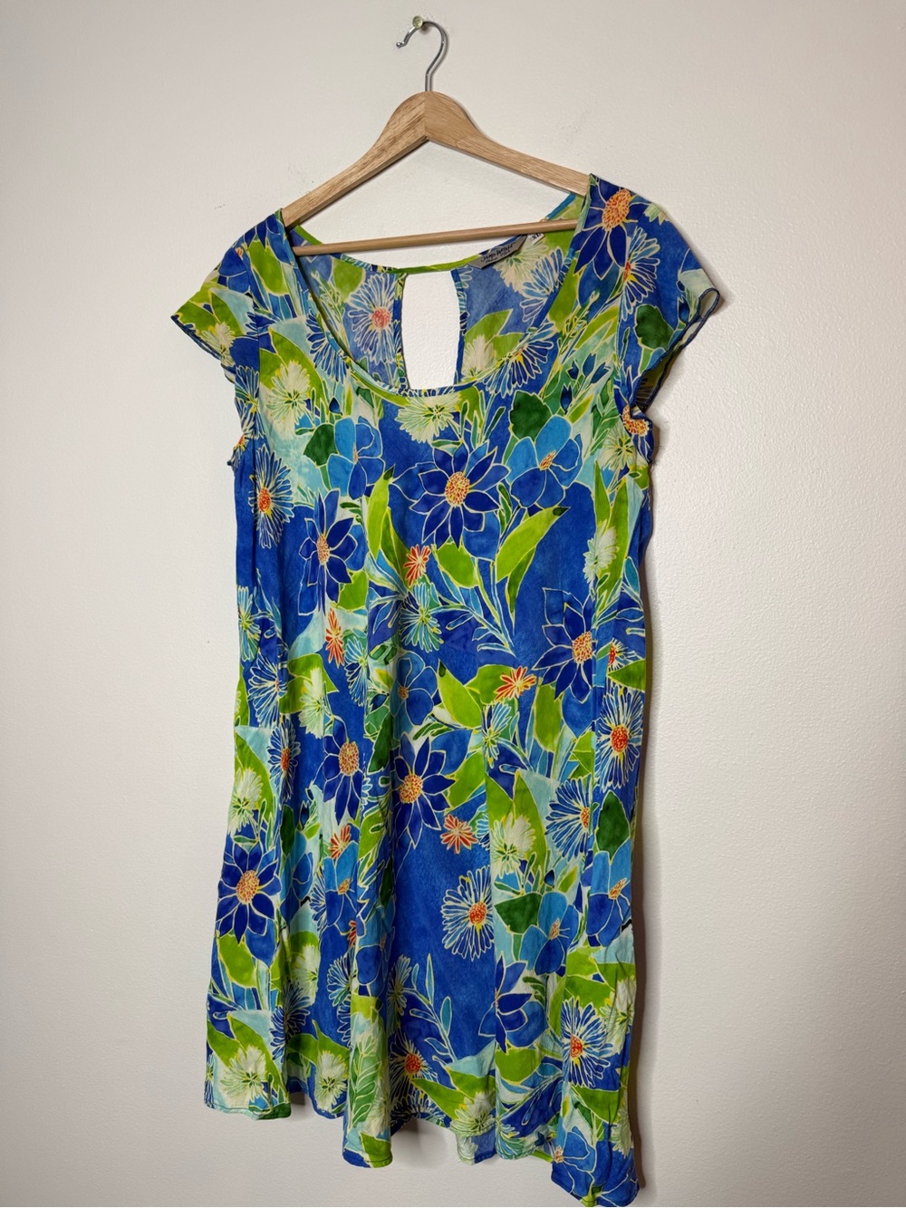 Jams World Bluebell Tropical Floral Swing Shift Flowy Dress size XL - Picture 2 of 10